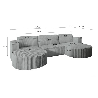 Narożnik VEZZO P POSO 01 do Salonu