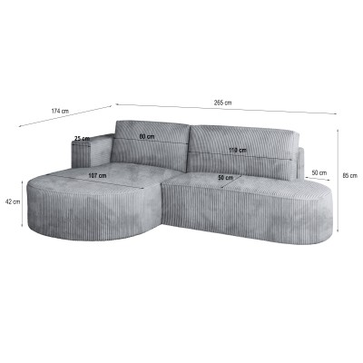 Narożnik CORTIO P L-S POSO 34 do Salonu