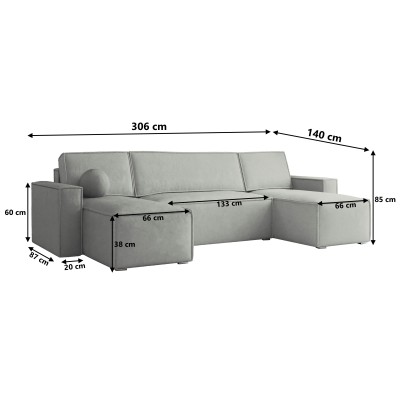 Narożnik PESANO M MONOLITH 62 do Salonu