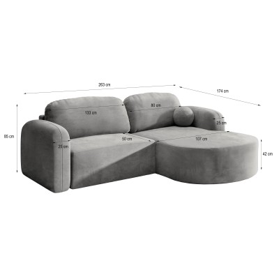 Narożnik AMILIA M L-S MONOLITH 95 do Salonu