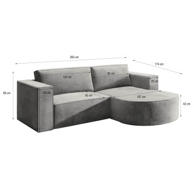 Narożnik SORELA M R-S MONOLITH 62 do Salonu