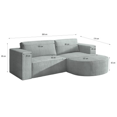 Narożnik SORELA P R-S POSO 100 do Salonu