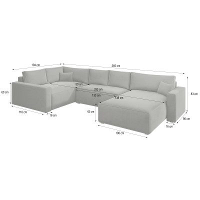 Narożnik VELAMI R-S MONOLITH 09 do Salonu