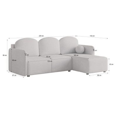 Narożnik SUVINO NEVE 90 do Salonu