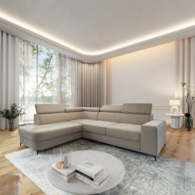 Narożnik ALVORO L-S MATT VELVET 09 do Salonu