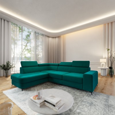 Narożnik ALVORO L-S MATT VELVET 77 do Salonu