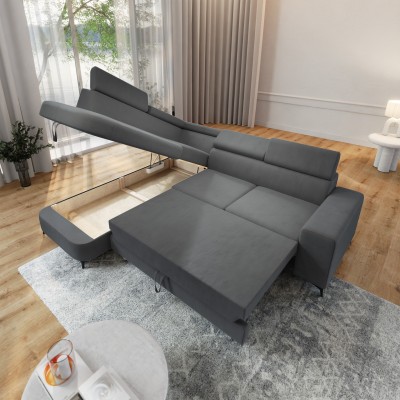 Narożnik ALVORO L-S MATT VELVET 85 do Salonu