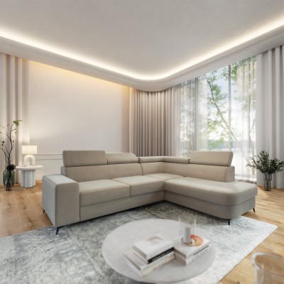 Narożnik ALVORO R-S MATT VELVET 09 do Salonu