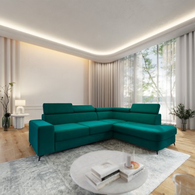 Narożnik ALVORO R-S MATT VELVET 77 do Salonu