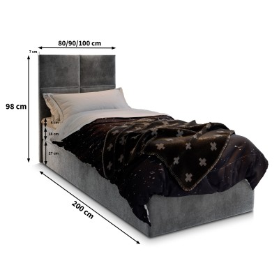 Łóżko kontynentalne LENA 80 80X200 CM do Sypialni