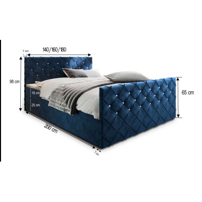 Łóżko kontynentalne MANDI 140X200 CM do Sypialni