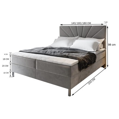Łóżko kontynentalne MURI 140X200 CM do Sypialni