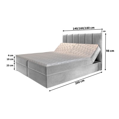 Łóżko kontynentalne BARINO 140X200 CM do Sypialni