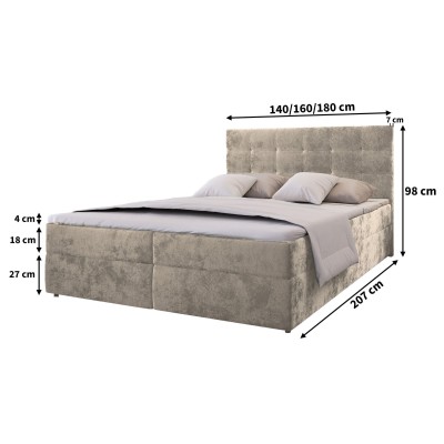 Łóżko kontynentalne GLOS 140X200 CM do Sypialni