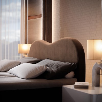 Łóżko kontynentalne FLUVIA 160X200 CM do Sypialni