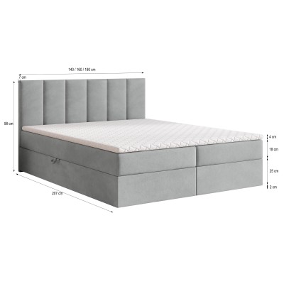 Łóżko kontynentalne MERIL 160X200 CM do Sypialni