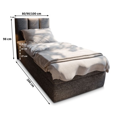 Łóżko kontynentalne MERIL 100 100X200 CM do Sypialni