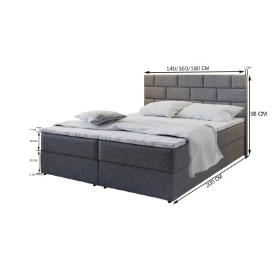 Łóżko kontynentalne KERLO 180x200 CM do Sypialni