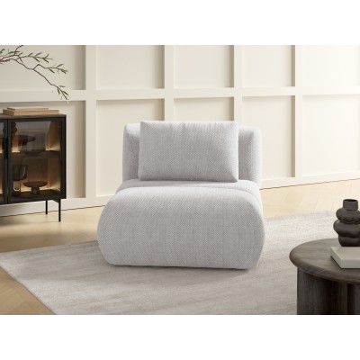 Fotel ATOMO do Salonu Tapicerowany Wygodny Komfortowy Styl Nowoczesny Tkanina welurowa Jasnoszary