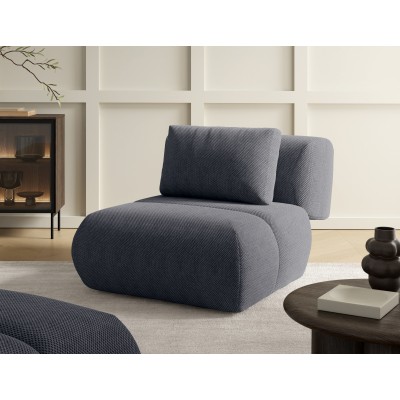 Fotel ATOMO do Salonu Tapicerowany Wygodny Komfortowy Styl Nowoczesny Tkanina welurowa Szary