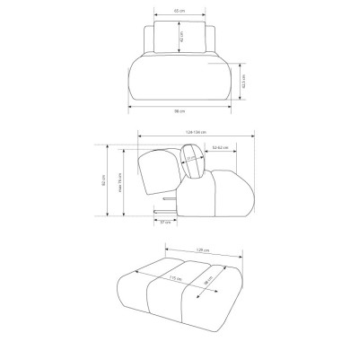 Fotel ATOMO – Tkanina welurowa – kolor: Dot