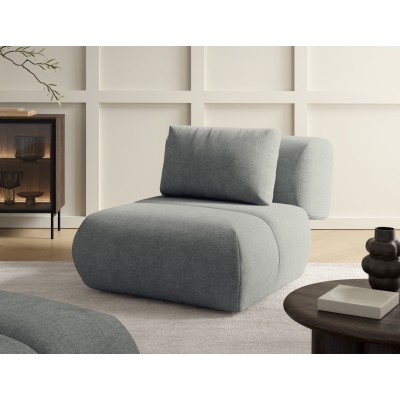 Fotel ATOMO do Salonu Tapicerowany Wygodny Komfortowy Styl Nowoczesny Tkanina szenilowa Szary