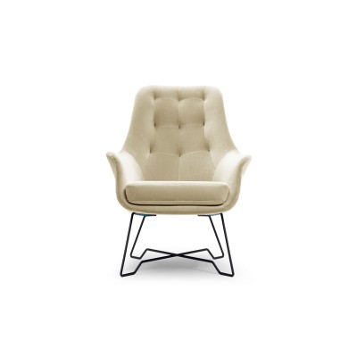 Fotel SEDUTA – Tkanina welurowa – kolor: Monolith