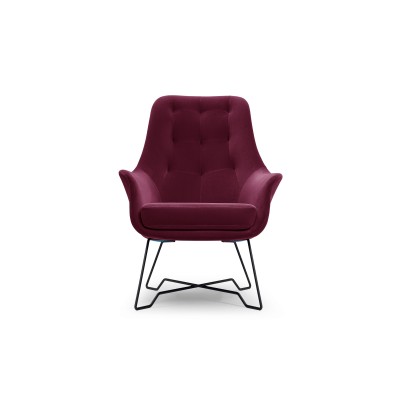 Fotel SEDUTA – Tkanina welurowa – kolor: Monolith