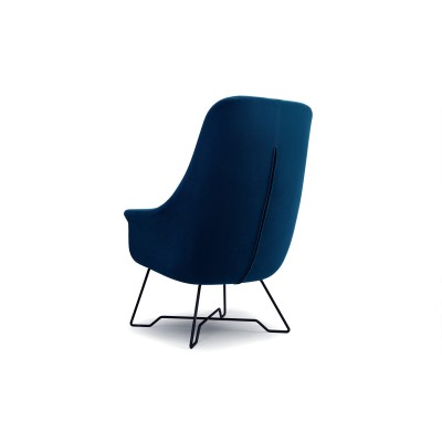 Fotel SEDUTA – Tkanina welurowa – kolor: Monolith