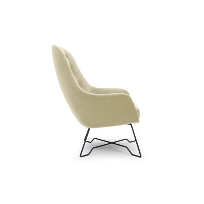 Fotel SEDUTA – Tkanina welurowa – kolor: Velluto