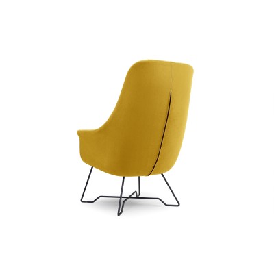 Fotel SEDUTA – Tkanina welurowa – kolor: Mono