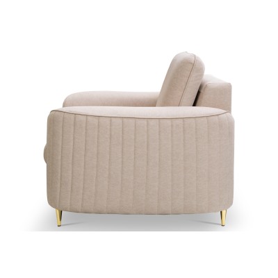 Fotel VELA – Tkanina welurowa – kolor: Castel