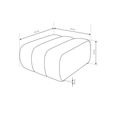 Pufa GIOIA – Tkanina bucle – kolor: Lambi