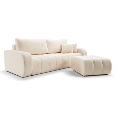 Pufa GIOIA – Tkanina bucle – kolor: Lambi