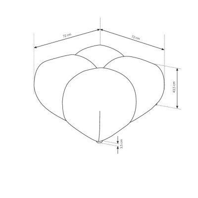 Pufa CORSO – Tkanina szenilowa – kolor: Perfect harmony