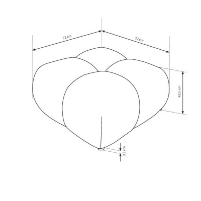Pufa MODA – Tkanina szenilowa – kolor: Perfect harmony