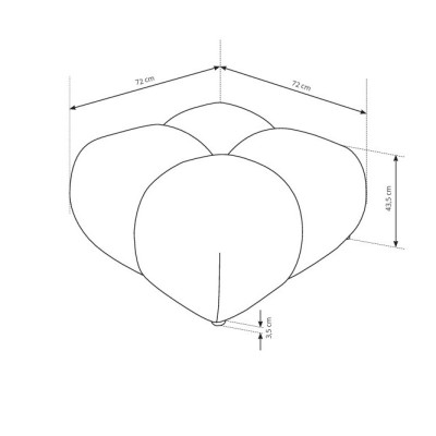Pufa DUCA – Tkanina bucle – kolor: Now or never