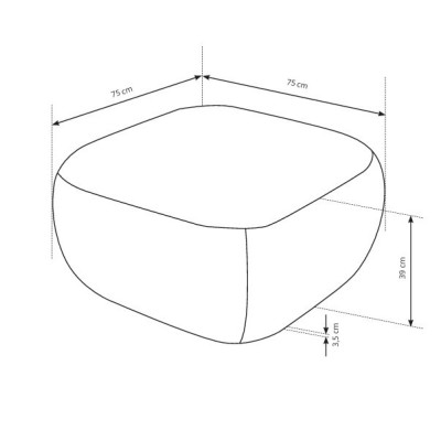 Pufa AMICO – Tkanina plecionka – kolor: Aragon