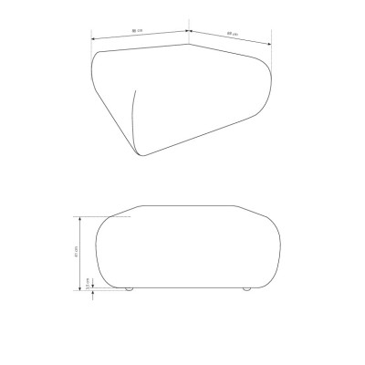 Pufa DELTA – Tkanina plecionka – kolor: Puente
