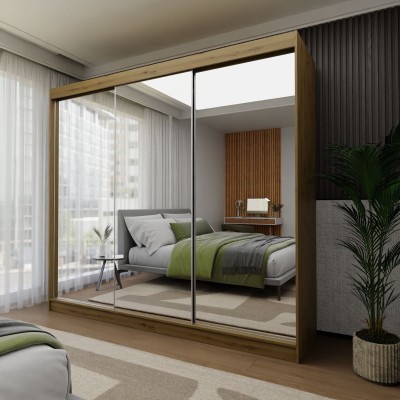 Szafa Przesuwna BELLINA 240 cm z Lustrem Masseno