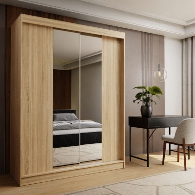 Szafa Przesuwna LUCENZA 150 cm z Lustrem Masseno