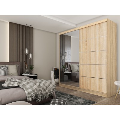 Szafa Przesuwna MIRELLA 200 cm z Lustrem Masseno