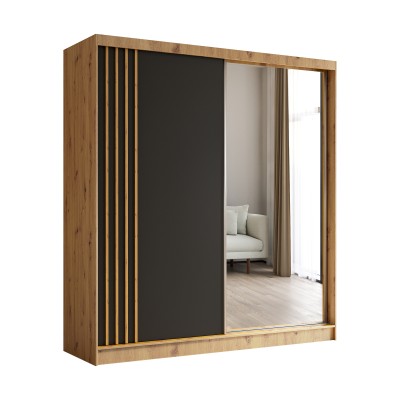 Szafa Przesuwna NELVIA 200 cm z Lustrem Masseno