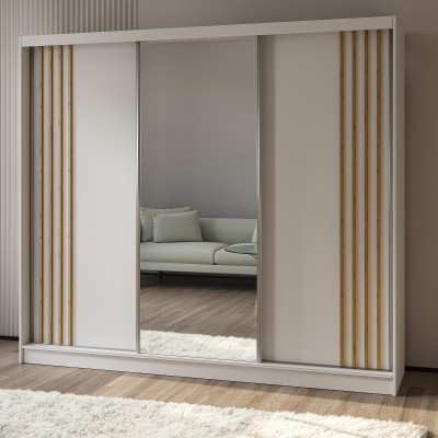 Szafa Przesuwna NELVIA 240 cm z Lustrem Masseno