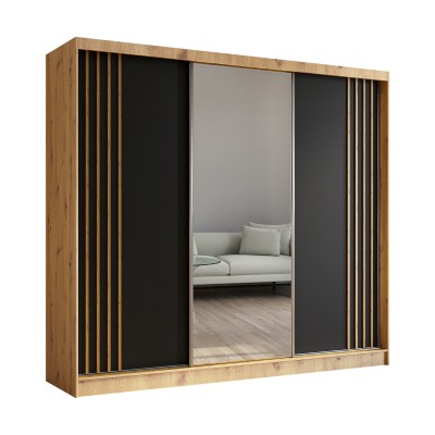 Szafa Przesuwna NELVIA 240 cm z Lustrem Masseno