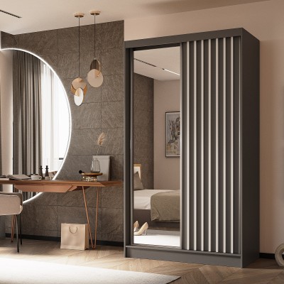 Szafa Przesuwna LAMELLO 120 cm z Lustrem Masseno