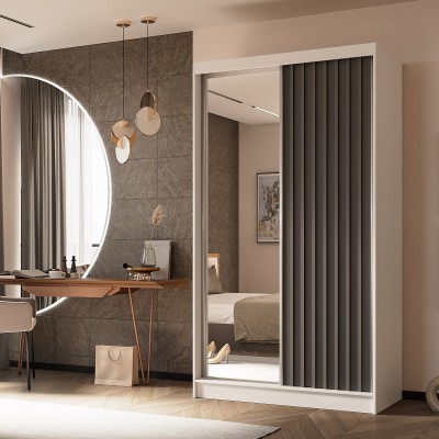 Szafa Przesuwna LAMELLO 120 cm z Lustrem Masseno