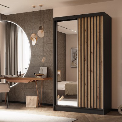 Szafa Przesuwna LAMELLO 120 cm z Lustrem Masseno