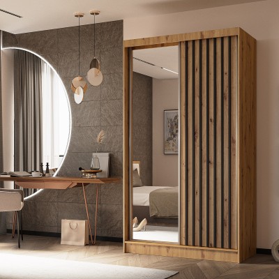 Szafa Przesuwna LAMELLO 120 cm z Lustrem Masseno