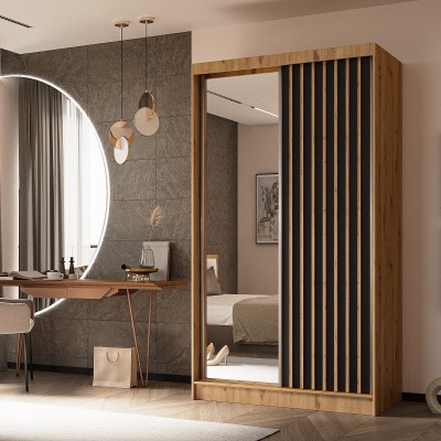 Szafa Przesuwna LAMELLO 120 cm z Lustrem Masseno